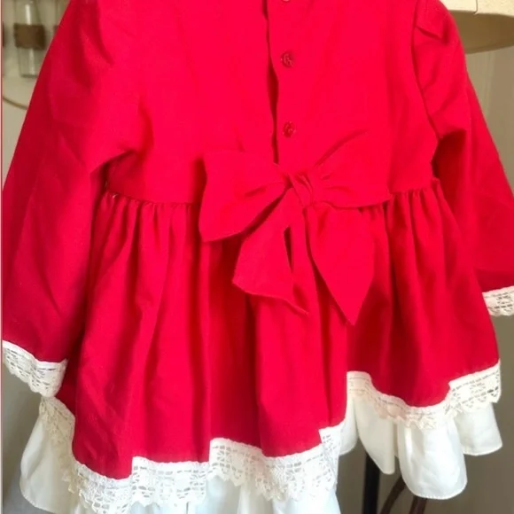 New Red Dress with Lace Trim - Picture 3 of 5